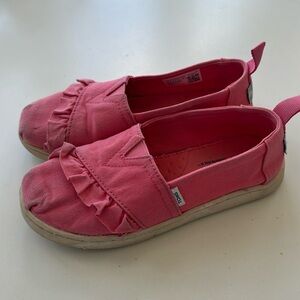 Tom’s pink slip on  sneakers size 13